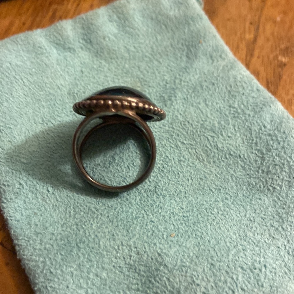 Statement Ring! Eyecatching Nephrite Or Black/Gre… - image 4